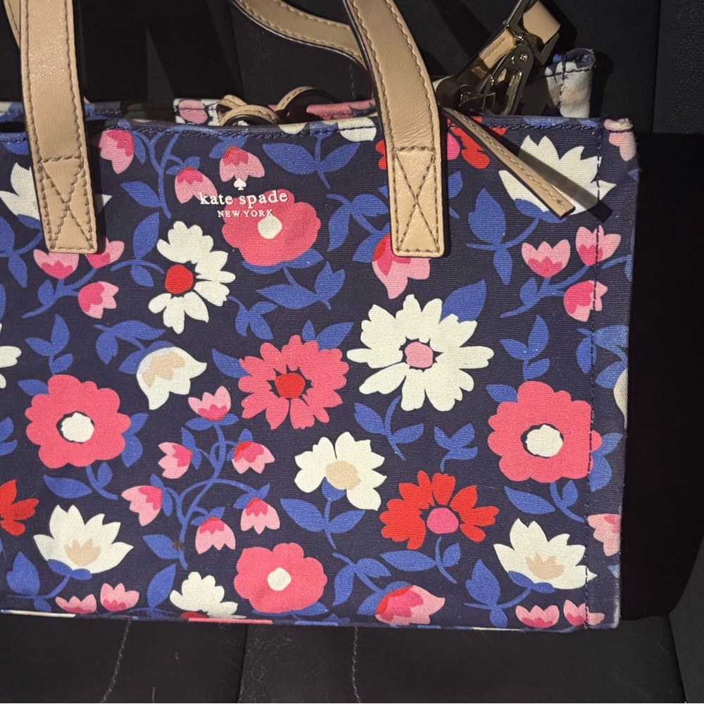 Kate Spade Navy Floral Satchel